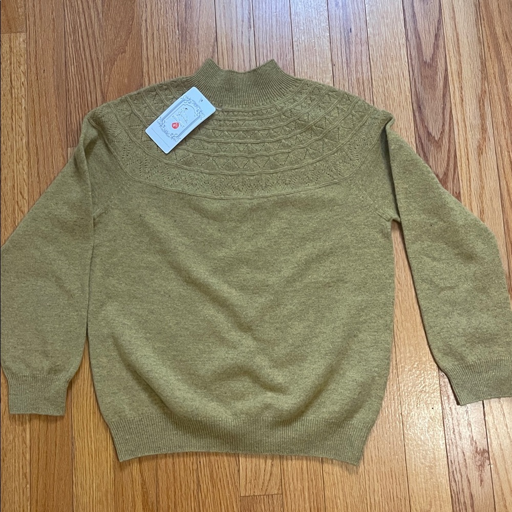 NWT merino wool mustard sweater